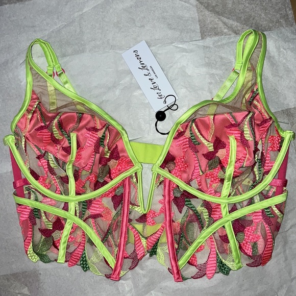 (38C) For Love And Lemons Petunia Embroidery Bustier - Picture 6 of 15